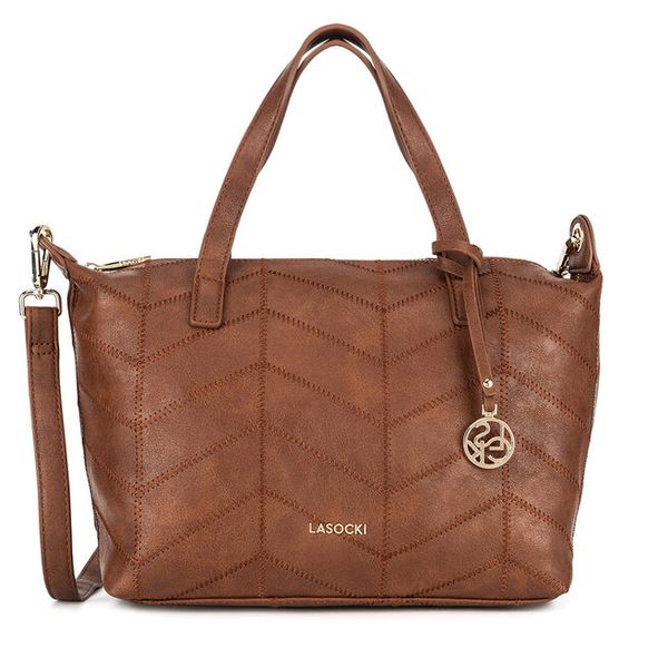 Torebka Lasocki. Brązowe torebki klasyczne Lasocki, bez wzorów, bez dodatków. Za 179.99 zł.