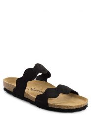 Sunbay Klapki "Bejuma" w kolorze czarnym rozmiar: 40. Czarne klapki Sunbay, bez wzorów, z materiału, z otwartym noskiem, bez obcasa. Za 158.95 zł.