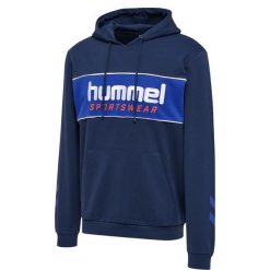 Bluza z kapturem Hummel Legacy Julian. Niebieskie bluzy Hummel, s, bez wzorów, z bawełny, z kapturem. Za 273.50 zł.