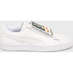 Puma - Buty Basket Badge. Białe obuwie sportowe Puma, z gumy, bez zapięcia. W wyprzedaży za 249.90 zł.