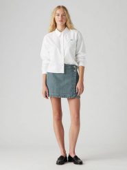 Levi's Spódnica dżinsowa w kolorze niebieskim rozmiar: W24. Niebieskie spódnice Levi's®, s, z aplikacjami, z bawełny, mini. Za 92.42 zł.
