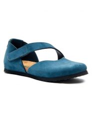 Comfortfusse Skórzane baleriny w kolorze granatowym rozmiar: 41. Niebieskie baleriny Comfortfüße, bez wzorów, z nubiku, bez obcasa. Za 260.99 zł.