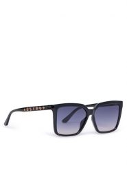 Guess Okulary przeciwsłoneczne GU00099 Czarny. Czarne okulary przeciwsłoneczne Guess, z aplikacjami, z tworzywa sztucznego. Za 299.99 zł.