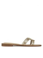 Aldo Klapki Erok 13966814 Złoty. Żółte klapki Aldo, bez wzorów, ze skóry, bez obcasa. Za 209.99 zł.
