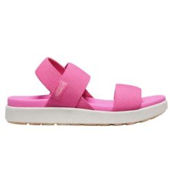 Sandały turystyczne damskie Keen Elle Backstrap. Czerwone sandały Keen, bez wzorów, bez obcasa, bez zapięcia. W wyprzedaży za 213.00 zł.