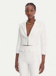 Elisabetta Franchi Marynarka GI-222-61E2-V420 Biały Regular Fit. Białe marynarki i żakiety Elisabetta Franchi, bez wzorów, z syntetyku. Za 1,789.00 zł.