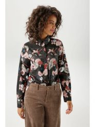 Aniston Bluzka w kolorze czarnym rozmiar: 44. Czarne bluzki Aniston, bez wzorów, z wiskozy, bez kołnierzyka, bez ramiączek. Za 48.05 zł.