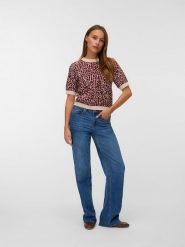 Vero Moda Sweter w kolorze czerwono-beżowym rozmiar: S. Brązowe swetry Vero Moda, s, bez wzorów, bez ramiączek. Za 109.78 zł.