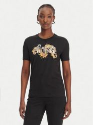 Versace Jeans Couture T-Shirt 80HAHE02 CJ00E Czarny Regular Fit. Czarne t-shirty Versace Jeans Couture, xl, bez wzorów, z bawełny, bez kołnierzyka, bez ramiączek. Za 659.99 zł.