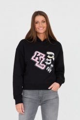 KARL LAGERFELD Czarna damska bluza Ikonik, Rozmiar XS. Czarne bluzy sportowe KARL LAGERFELD, s, bez wzorów, z kapturem. W wyprzedaży za 589.99 zł.