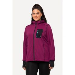 Damskie Bluza HYPRAR odblaskowy nadruk kaptur otwór na kciuk. Czerwone bluzy Ulla Popken, plus size, bez wzorów, z elastanu, bez kaptura. W wyprzedaży za 311.99 zł.