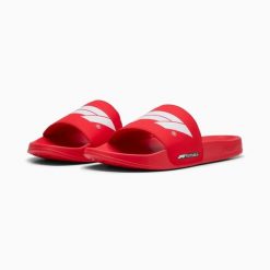Klapki unisex Puma F1 LEADCAT 2.0 LOGO czerwone 30884602 r 46. Czerwone klapki Puma, bez wzorów, z materiału, bez obcasa. Za 181.34 zł.