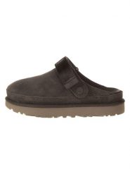 UGG Skórzane kapcie "Goldenstar" w kolorze jasnobrązowym rozmiar: 41. Brązowe obuwie domowe UGG, bez wzorów, bez zapięcia. Za 484.31 zł.
