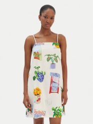 Seafolly Sukienka letnia La Boca 55652-DR Écru Regular Fit. Sukienki Seafolly, na lato, xl, bez wzorów, z bawełny, bez kołnierzyka, bez ramiączek. Za 509.99 zł.