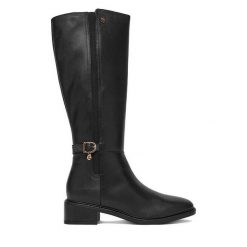 Kozaki MEXX. Czarne kozaki Mexx, bez obcasa, na płaskiej podeszwie, bez zapięcia. Za 599.99 zł.