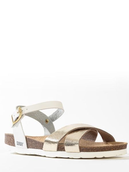 Sunbay Sandały "Albany" w kolorze złotym rozmiar: 39. Żółte sandały Sunbay, bez wzorów, klasyczne, z otwartym noskiem, bez obcasa, bez zapięcia. Za 125.85 zł.