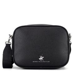 Torebka Beverly Hills Polo Club. Czarne listonoszki Beverly Hills Polo Club, bez wzorów, bez dodatków. Za 149.99 zł.