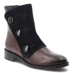 Bordowe Botki Maciejka Eleganckie Obuwie Damskie Zapinane Na Suwak. Czerwone botki Maciejka, bez wzorów, bez obcasa, bez zapięcia. Za 339.00 zł.