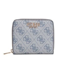 Mały Portfel Damski Guess. Niebieskie portfele Guess, z aplikacjami. Za 219.99 zł.