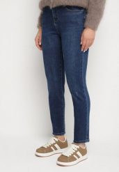 Niebieskie Jeansy z Domieszką Wiskozy o Kroju Skinny z Regularnym Stanem Zenisa. Niebieskie jeansy Born2be, m, bez wzorów. Za 119.99 zł.