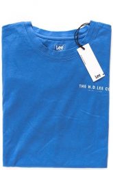 LEE T SHIRT DAMSKI LONG T CITY BLUE L42LEQ32 112109387. Niebieskie t-shirty Lee, l, bez wzorów, bez kołnierzyka, bez ramiączek. Za 69.99 zł.
