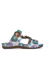 Laura Vita Klapki Liloo 41 Niebieski. Niebieskie klapki Laura Vita, bez wzorów, ze skóry, bez obcasa. Za 429.99 zł.