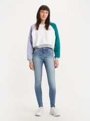 Levi's Dżinsy - Super Skinny fit - w kolorze niebieskim rozmiar: W27/L30. Niebieskie jeansy Levi's®, l, z aplikacjami, z podwyższonym stanem. Za 135.81 zł.