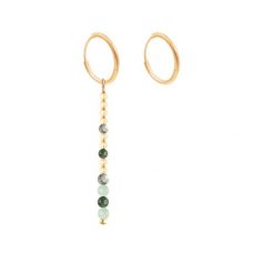 Kolczyki koła z zawieszką Planets 4,5 cm pozłacane. Żółte kolczyki Lilou, z agatem, pozłacane. Za 178.00 zł.