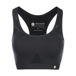 Biustonosz do jogi Athlecia Rosemary. Czarne bielizna sportowa ENDURANCE, m, bez wzorów, z elastanu. Za 139.99 zł.