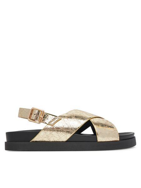 ONLY Shoes Sandały Onlminnie 2 15253212 Złoty. Żółte sandały ONLY SHOES, bez wzorów, ze skóry, bez obcasa, na płaskiej podeszwie, bez zapięcia. Za 109.99 zł.