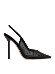 Eva Minge Szpilki EO-MAE-LT1677-27 Czarny. Czarne szpilki Eva Minge, bez wzorów, z materiału, bez obcasa, na szpilce, bez zapięcia. Za 429.99 zł.