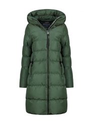 Canadian Peak Płaszcz zimowy "Aprileak" w kolorze ciemnozielonym rozmiar: XXL. Zielone płaszcze Canadian Peak, na zimę, xxl, bez wzorów, z puchu, bez kaptura. Za 213.18 zł.