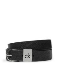 Calvin Klein Pasek Damski Ck Loop Thin Round Buckle 2.5 K60K612856 Czarny. Czarne paski Calvin Klein, bez wzorów, ze skóry. Za 179.99 zł.
