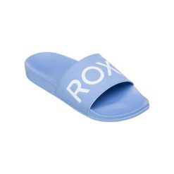 Sandały dla Kobiety SLIPPY II. Fioletowe sandały Roxy, bez wzorów, z gumy, sportowe, bez obcasa, bez zapięcia. Za 139.99 zł.