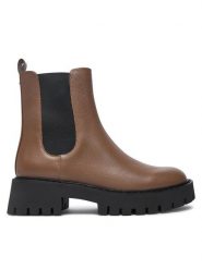 MICHAEL Michael Kors Sztyblety Asher 40F4ASFE5L Brązowy. Brązowe botki MICHAEL Michael Kors, bez wzorów, ze skóry, bez obcasa, na płaskiej podeszwie, bez zapięcia. Za 1,129.00 zł.