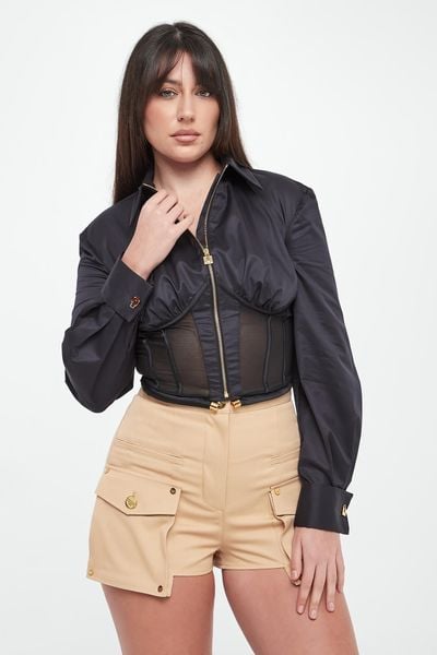 Koszula damska z gorsetem ELISABETTA FRANCHI. Koszule Elisabetta Franchi, bez wzorów, bez kołnierzyka, bez ramiączek. Za 2,039.00 zł.