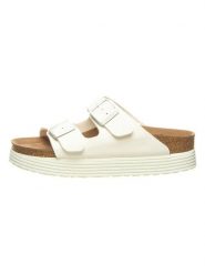 Papillio Klapki "Arizona Grooved" w kolorze białym rozmiar: 37. Białe klapki Papillio, bez wzorów, z otwartym noskiem, bez obcasa. Za 227.95 zł.