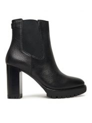 LAUREN RALPH LAUREN Botki Layne Bo Bte 802974391001 Czarny. Czarne botki Lauren Ralph Lauren, bez wzorów, ze skóry, bez obcasa, na słupku, bez zapięcia. Za 839.99 zł.