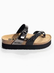 BAYTON Japonki "Andromac" w kolorze czarnym rozmiar: 38. Czarne klapki Bayton, bez wzorów, z otwartym noskiem, bez obcasa. Za 149.95 zł.