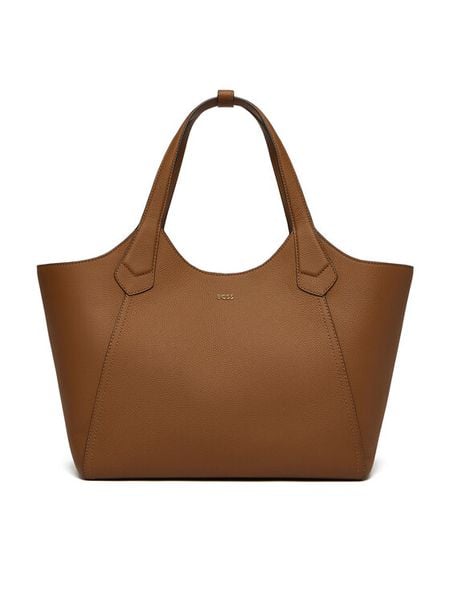 BOSS Torebka 50563395 Brązowy. Brązowe shopper Boss, bez wzorów, ze skóry, bez dodatków. Za 983.99 zł.