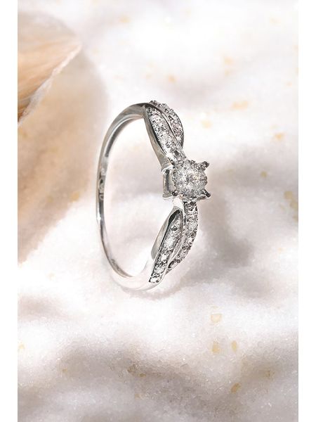 DIAMANTA Złoty pierścionek "Eclat Joli" z diamentami rozmiar: 52. Szare pierścionki DIAMANTA, z diamentem, złote. Za 1,783.99 zł.