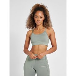 Damski usztywniany biustonosz sportowy Hummel MT Chipo. Zielone bielizna sportowa Hummel, xs, bez wzorów. Za 222.00 zł.