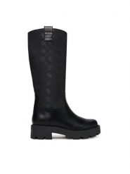 Guess Kozaki FLFYNN FAL11 Czarny. Czarne kozaki Guess, z materiału, bez obcasa, na płaskiej podeszwie, bez zapięcia. Za 709.99 zł.