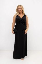 Czarna sukienka satynowa maxi Black Dream na wesele, bal i eleganckie wyjścia PLUS SIZE OVERSIZE LATO. Czarne sukienki Moda Size Plus Iwanek, na imprezę, na lato, l, bez wzorów, z elastanu, eleganckie, bez kołnierzyka, plus size, bez ramiączek, maxi, dopasowane. Za 359.90 zł.