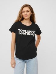 Derbe Koszulka w kolorze czarnym rozmiar: S. Czarne bluzki Derbe, s, bez wzorów, z bawełny, bez kołnierzyka, bez ramiączek. Za 88.23 zł.