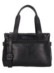 HIDE & STITCHES Skórzana torebka "Porto" w kolorze czarnym - 41 x 31 x 11 cm rozmiar: onesize. Czarne torby na ramię HIDE & STITCHES, bez wzorów, z materiału, przez ramię, bez dodatków. Za 260.99 zł.