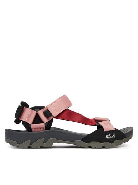 Jack Wolfskin Sandały Ridge A65590 Różowy. Czerwone sandały Jack Wolfskin, bez wzorów, z materiału, bez obcasa, bez zapięcia. Za 379.99 zł.