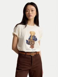 Polo Ralph Lauren T-Shirt 211B17774001 Biały Regular Fit. Białe koszulki polo Polo Ralph Lauren, l, bez wzorów, z bawełny, bez kołnierzyka, bez ramiączek. Za 719.99 zł.
