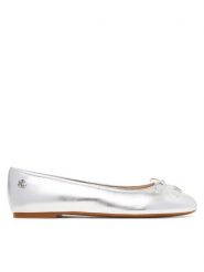 LAUREN RALPH LAUREN Baleriny Jayna 802978836001 Srebrny. Szare baleriny Lauren Ralph Lauren, bez wzorów, ze skóry, bez obcasa. Za 549.99 zł.