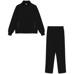 Damski dres CHAMPION - komplet bluza ze stójką i spodnie L. Czarne bluzy Champion, l, bez wzorów, z bawełny, bez kaptura. Za 180.99 zł.